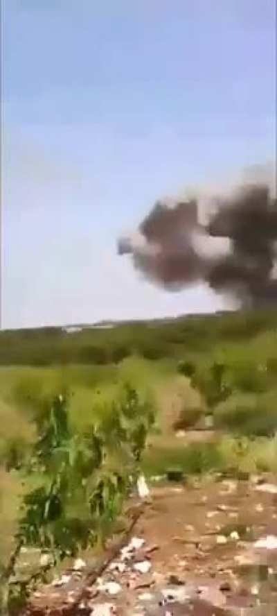 Farm workers in Northern Israel film the impacts of the burkan rockets fired by hezbollah 