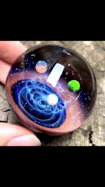 Galaxy glass sphere