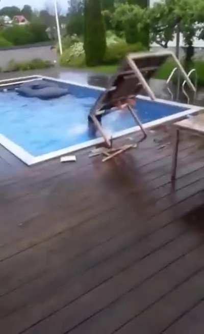 Jumping in the pool