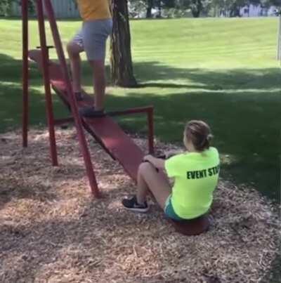 WCGW jumping on a see saw?