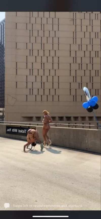 Twerkin' in front of a prison. They mad a lot of dudes happy that day...