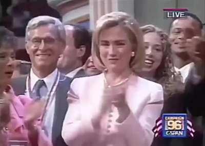 DNC in 1996 dancing ‘Macarena’ after nominating Bill Clinton for president 