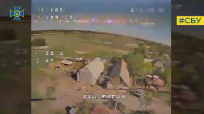 Ukraine's Security Service (SBU) posted video showing FPV drone strikes against a variety of Russian military targets, including several artillery pieces, vehicles and enemy infantry positions