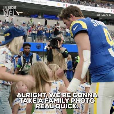 [Mic'd Up] Rams QB Matthew Stafford with his four daughters pregame