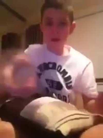 This kid attempted to do the Cup song