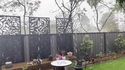 Cosy patio rain + thunder