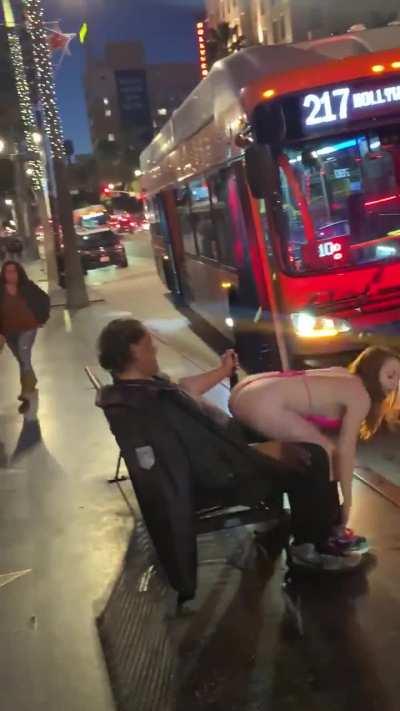 Lap dance for the bus driver