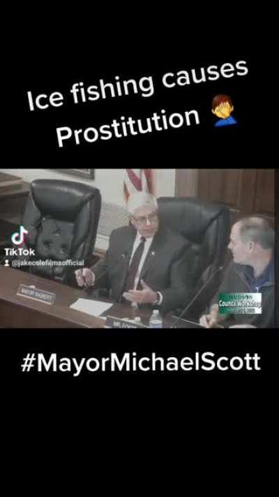 Ice fishing causes prostitution says our cities Mayor 🤦‍♂️