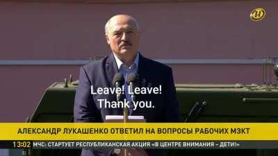 Meanwhile: Lukashenka being booed at is broadcast on state media