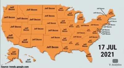 Most googled things of 2021 per state per day