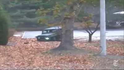 North Korean defector blows past a guard post and literally runs for his life