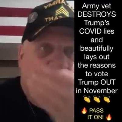 A must watch , Army vet destroys Trump's COVID lie