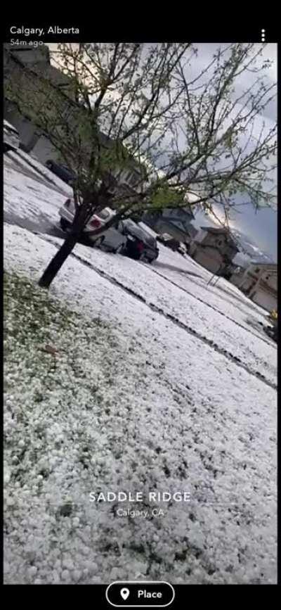 Videos of hail aftermath in NE on Snapchat