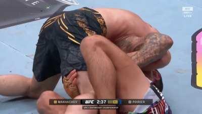 The ending of Dustin Poirier v Islam Makhachev