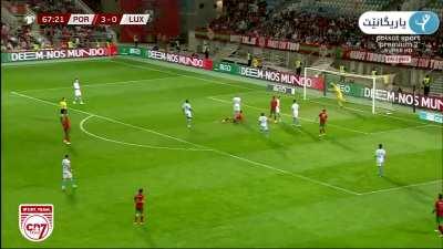 Cristiano Ronaldo bicycle kick attempt saved