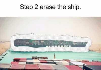 Don't wory guys, i got this. This is how you Fix the evergreen suez blockade in 3 easy steps.