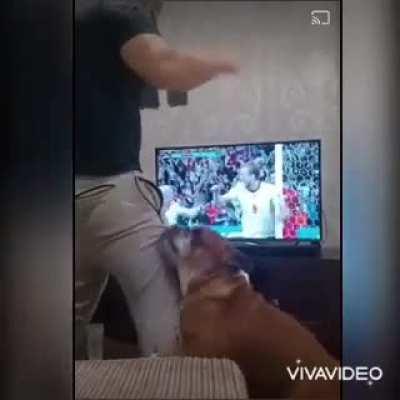 The hype of the England game was travelling inter-species tonight