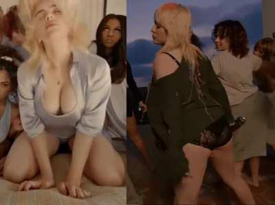 Billie Eilish's huge tits and shaking her ass