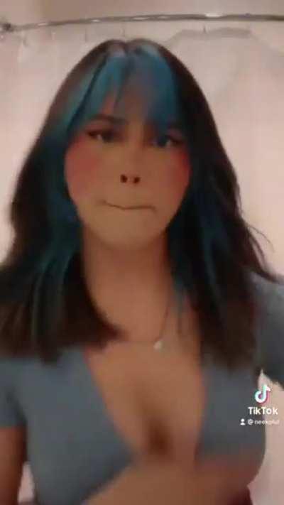 Tik Tok With Blue Hair