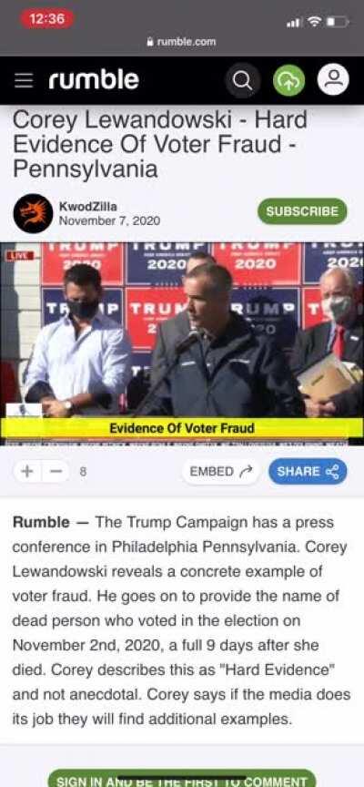 Corey Lewandowski explains only one example of how voter fraud is happening in this election.