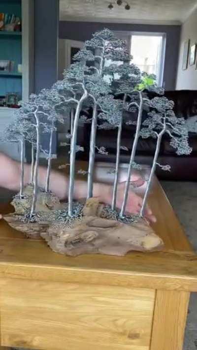 Large Bonsai Forest Wire Sculpture