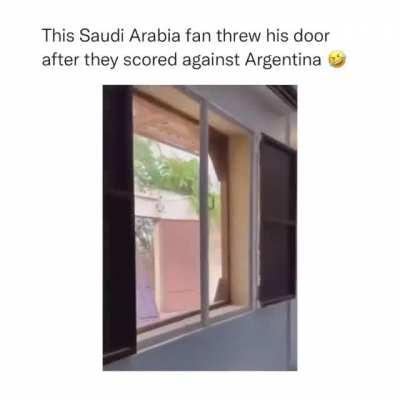 Saudi Arabian fans enjoying the upset