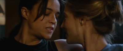 Michelle Rodriguez Lesbian Scene in The Assignment 