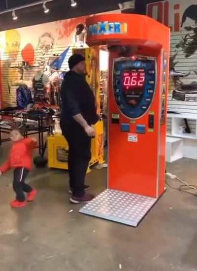 Using a punching machine with a kid nearby