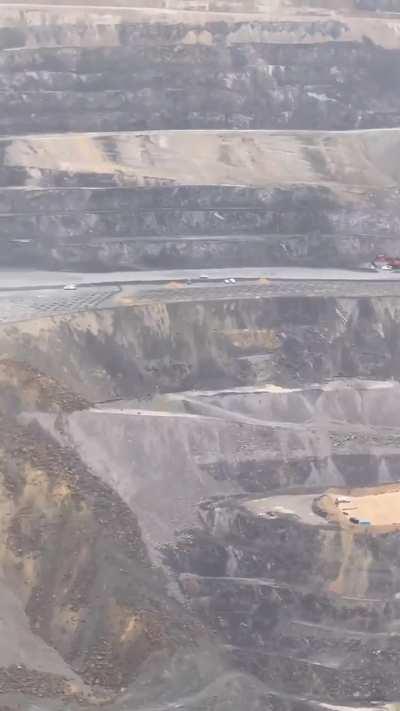 The world's largest man-made excavation. Bingham Canyon Mine in Utah.