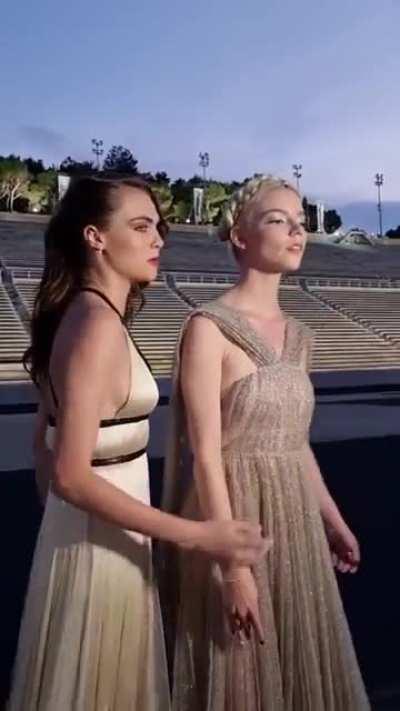 Cara Delevingne and Anya Taylor-Joy (with sound this time)