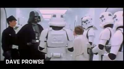 How Darth Vader sounded on the set of STAR WARS (played by David Prowse), and after he was dubbed by James Earl Jones.