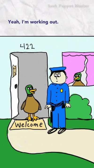 🟥🟦🟨 If it walks like a duck… (audio source👉 Live PD: Duck walk on Youtube)