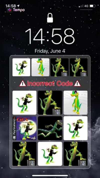 Gex PHONE password