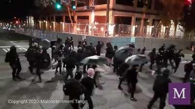 Rioters Throwing Molotovs in Seattle