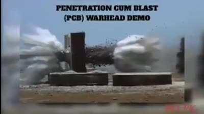 india has tested a new type of explosive warhead and after lots of thinking the government of India gave it the name Penetration Cum Blast (PCB)