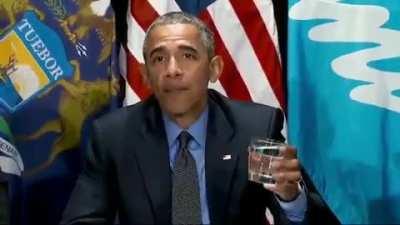 Here is Barack Obama, as president, in 2016 mocking the lead in the water to the faces of the people of Flint, Michigan Listen to how the people responded.