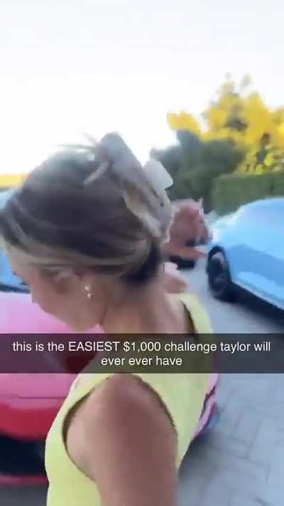 Taylor guesses her own weight