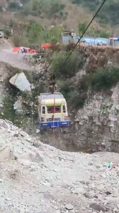 A cable car in Nepal