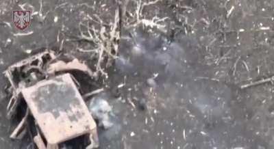 Russian soldier surrenders to a Ukrainian FPV