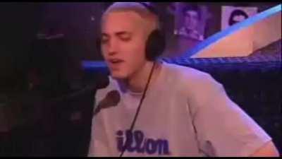 Eminem gets called a one hit wonder days before selling 283,000 units in first week sales (1999)