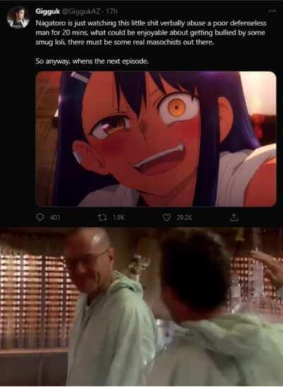 Nagatoro is now Gigguk approved. We're in the endgame now.