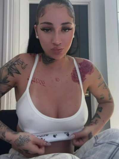 bhad bhabie grabbing her tits on live