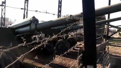 Video of the 406th separate artillery brigade base of Ukraine near Berdyansk captured by Russian forces