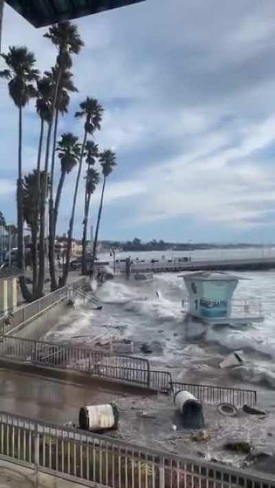 Tonga Volcano Tsunami Sends Crashing Waves to California