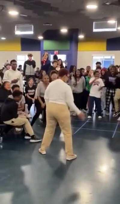 Teacher, student, dance battle.