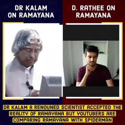 One is the Missile Man of India and the country’s most beloved President. The other is a YouTube infamous for spreading misinformation and white-washing crimes of Islamists. Choose who you want to believe.