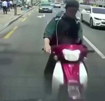 WCGW when you're looking at your phone while on a motorcycle.