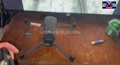 VOG-25 Russian drone team ram an ukrainian drone and later recover and repair it