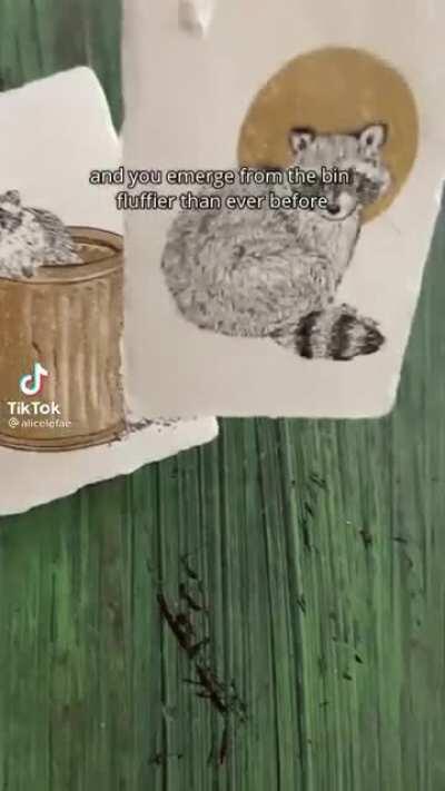 Not every raccoon finds the golden can