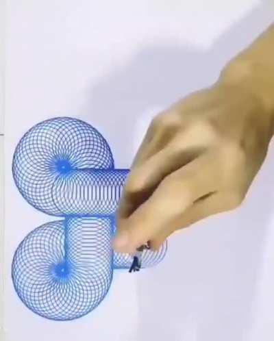 This repeating spiral artwork